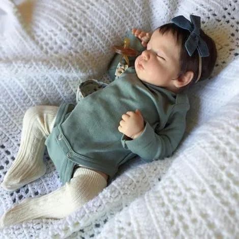 Vista 2 de iCradle Preciosa muñeca de bebé Reborn de 20 pulgadas, 19.7 in, cuerpo completo de vinilo de silicona, muñeca de bebé niña anatómicamente correcta
