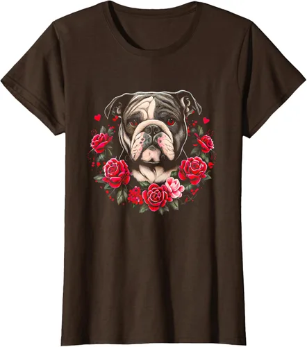 Vista 11 de Día de San Valentín - Camiseta de San Valentín Bulldog Inglés, Negro