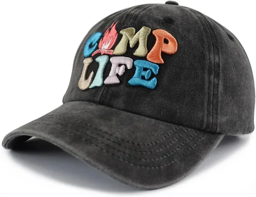 Vista 3 de Gorra de béisbol para hombres y mujeres, divertida gorra de béisbol bordada en 3D de algodón ajustable