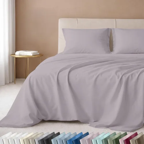 Vista 27 de California Design Den Juego de sábanas de lujo tamaño King - 100% algodón, 600 número de hilos, sábanas King de bolsillo profundo, ropa de cama