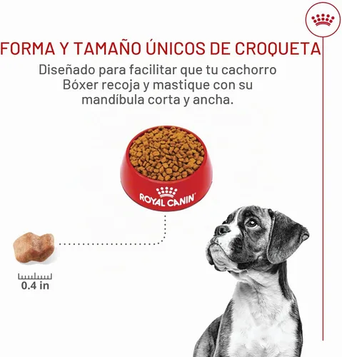 Vista 5 de ROYAL CANIN Boxer Puppy - Alimento seco para perros, bolsa de 30 libras