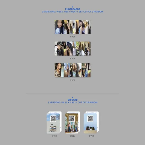 Vista 4 de NewJeans - 1st EP [New Jeans] (Weverse Albums) Out Box + Letra + Tarjetas de fotos + tarjeta QR + 3 tarjetas de fotos adicionales