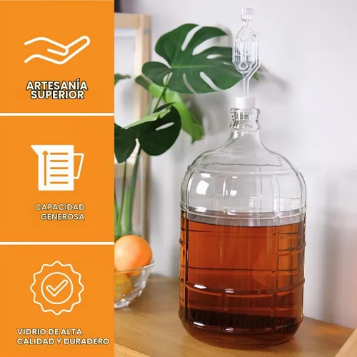 Vista 4 de Learn To Brew LLC - Garrafa de vidrio de 5 galones