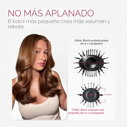 Vista 6 de TYMO 2.0 Cepillo Secador de Pelo - Cepillo de Soplado de Aire Caliente, Voluminizador de un Paso, Rizador de Barril de 2 Pulgadas Mejorado, Secado 3