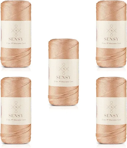 Vista 68 de Sensy Premium 2mm 229.5 metros de cuerda de poliéster 100% cordón de polipropileno Cordón de macramé 2mm Cordón para bolso de crochet Hilo