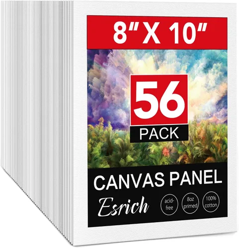 Vista 16 de ESRICH Mini lienzos para pintar, lienzo de 4 x 4 pulgadas a granel, paquete de 72 paneles de lienzo pequeños, lienzo de pintura de algodón