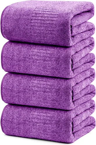 Vista 15 de SEISSO Toallas de baño, extra absorbentes y de secado rápido, toallas de fibra ligera, toalla de baño grande y suave de primera calidad