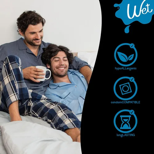 Vista 4 de Wet Uranus - Lubricante anal de silicona Fórmula de deslizamiento de larga duración, ultra delgada y resistente al agua para hombres, mujeres