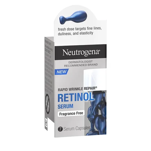 Vista 11 de Neutrogena Cápsulas de suero facial de retinol de reparación rápida de arrugas, suero facial diario sin fragancia con retinol que combate las líneas