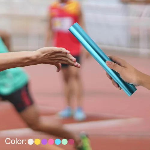 Vista 5 de PATIKIL Juego de bastones de pista de relé, paquete de tubo de aleación de aluminio, palo de carreras para atletismo al aire libre, herramienta