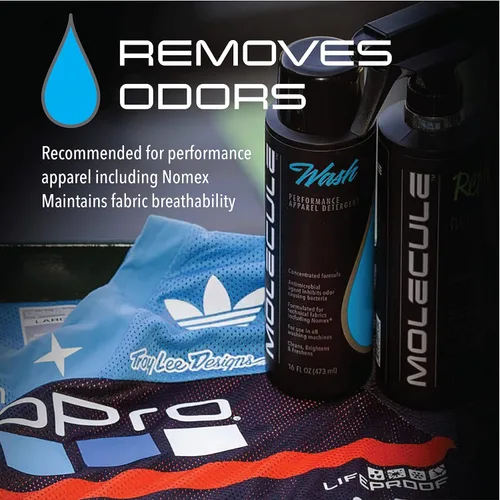Vista 4 de Molecule Wash Cuidado de Ropa Deportiva de Alto Rendimiento Limpia, Brilla y Refresca Trajes de Carrera y Telas Técnicas 16 Onzas