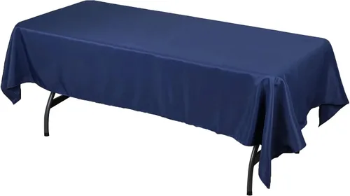 Vista 8 de BalsaCircle Mantel rectangular de poliéster negro de 60 x 126 pulgadas para bodas, fiestas, eventos, cocina, comedor