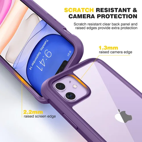 Vista 483 de DIACLARA - Funda transparente compatible con iPhone XR 6.1 pulgadas 2018