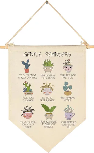 Vista 26 de Está Bien Cometer Errores - Banner de Educación en Salud Mental - Lona de Afirmaciones Positivas y Citas Decorativas para Maestros, Niños
