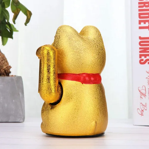 Vista 5 de VanEnjoy Gato de la suerte Fengshui Maneki Neko de cerámica, 17,2 cm