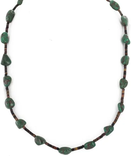Vista 2 de $340Tag Collar Nativo Americano de Plata Navajo Turquesa Natural 750210 Hecho por Loma Siiva, Metal Piedra, turquesa estabilizada