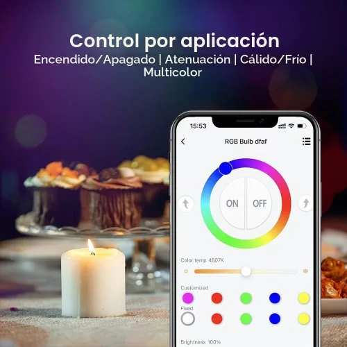 Vista 3 de Broadlink Kit de iluminación de bombillas inteligentes FastCon con control