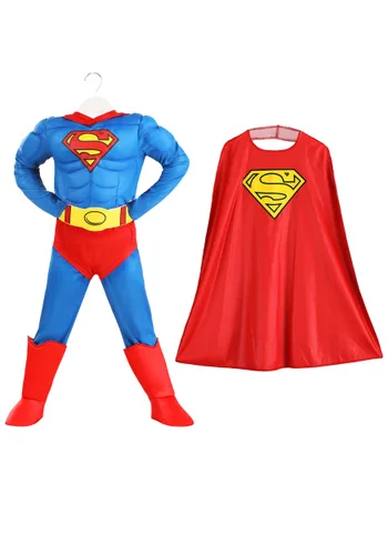 Vista 6 de Disfraz Deluxe DC Superman para Niños Pequeños Multicolor