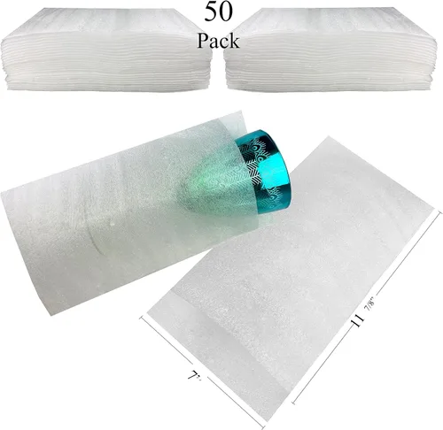 Vista 3 de Bolsas de espuma de 7"x 11-7/8" para vasos (paquete de 25), bolsas de espuma de acolchado para proteger platos, bolsas de espuma para mudanza