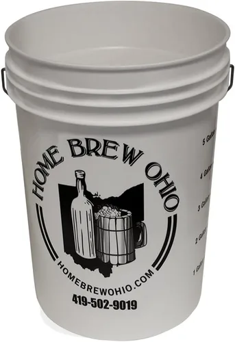 Vista 3 de Home Brew Ohio Cubo de fermentación de 6.5 galones con tapa con ojales