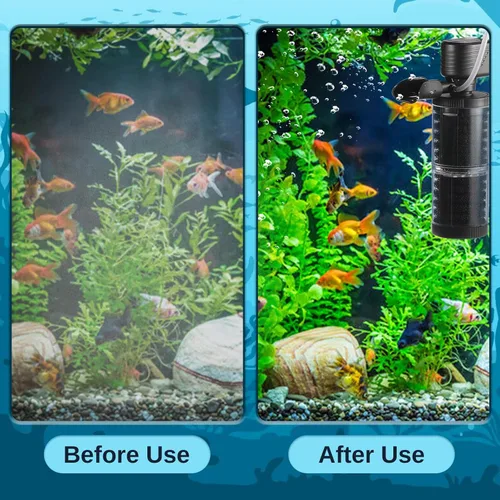 Vista 6 de Filtro de Acuario XpertMatic 15W de 2 Etapas 238 GPH (900L/h) para Tanque de Peces de Hasta 70 Galones, Filtro de Tanque Interno Sumergible y Bomba