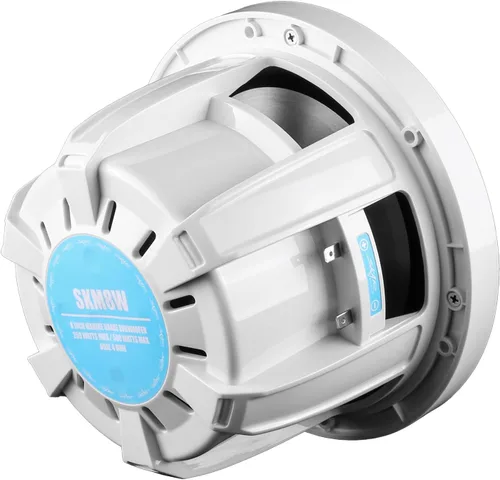 Vista 4 de Skar Audio SKM8WD2 8" 500W Max Power Dual 2 Ohm Marine Subwoofer (blanco)