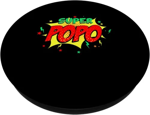 Vista 2 de Super Popo Comic Themed Style Superhero Fathers Day PopSockets Swappable PopGrip