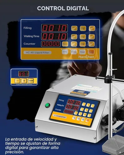Vista 7 de Hanchen Máquina de llenado de líquidos, bomba peristáltica de 5 onzas, llenado automático de botellas de control digital, llenado de aceite