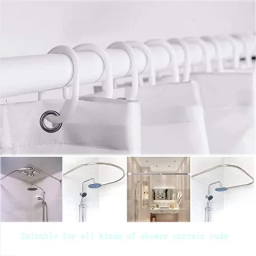 Vista 6 de Fuck It Cortina de ducha Get Naked, tela de poliéster, lavable a máquina, impermeable, decoración de baño, ojales de cobre reforzado, regalo, 12