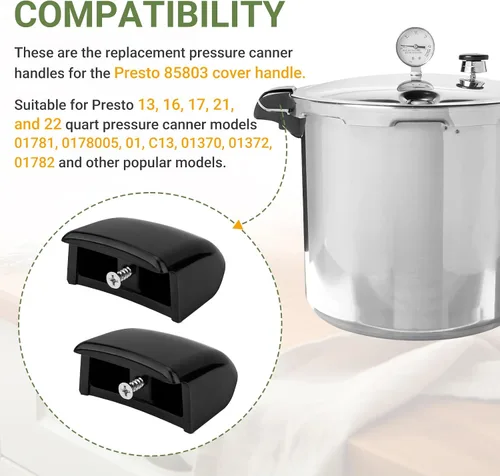 Vista 3 de 85803 - Manijas de cubierta de repuesto para latas de presión Presto de 13 Mango de cubierta de olla a presión para 01784 01781 01755 C13 C17 C22