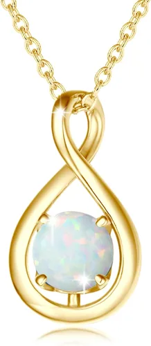 Vista 13 de FANCIME Dainty Infinity Birthstone Necklaces Sterling Silver Pendant abr-04