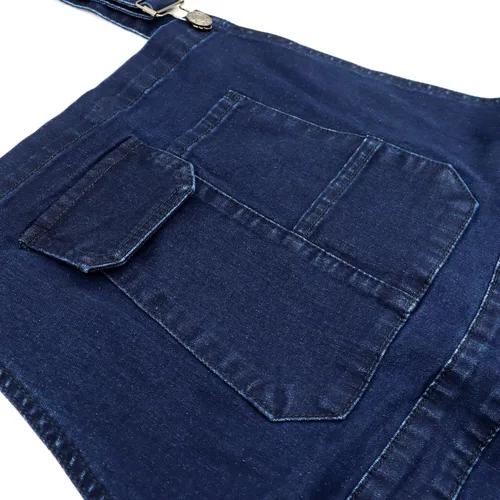 Vista 10 de LONGBIDA - Jardinera de mezclilla para hombre, ajuste entallado, moderno, con bolsillos