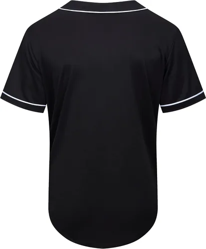 Vista 3 de KUAIPAO Camiseta de béisbol en blanco, camisa de manga corta, uniforme deportivo para hombres y mujeres (blanco, negro, rojo, azul, S-3XL)