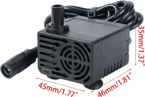 Vista 2 de Ultra silencioso mini sin escobillas para bomba de agua 9-12V 4-5W 500L/H Lift 59.1-78.7 in Fuente sumergible acuario Circulación Mini pequeña bomba