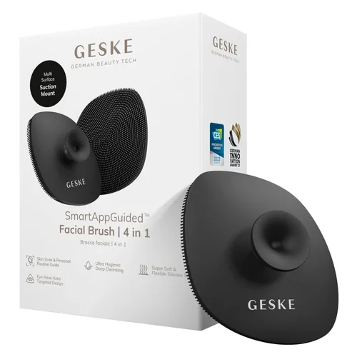 Vista 10 de GESKE SmartAppGuided Cepillo facial profesional 4 en 1 Mango de silicona suave para una limpieza suave Cuidado de la piel de rutina Aguamarina