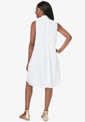 Vista 3 de Jessica London Vestido de cuello alto Georgette de talla grande para mujer