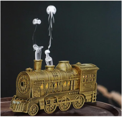 Vista 2 de Difusores de aire de tren de vapor para el hogar, humidificador de aromaterapia y difusor de aceites esenciales, difusor de aromaterapia silencioso