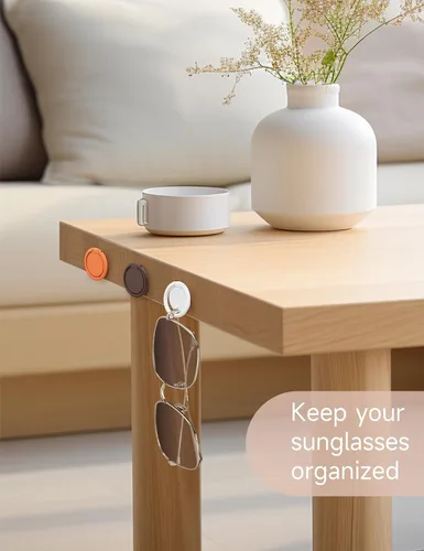 Vista 4 de Paquete de 6 organizadores de lentes de sol, soporte para gafas de sol montado en la pared, exhibición de anteojos colgantes, almacenamiento