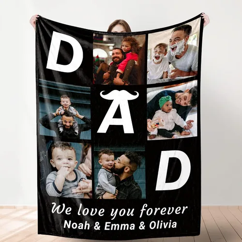 Vista 12 de Manta personalizada con foto, manta personalizada con imagen, regalos personalizados para pareja, mamá, papá, novia, novio, amigo, cumpleaños