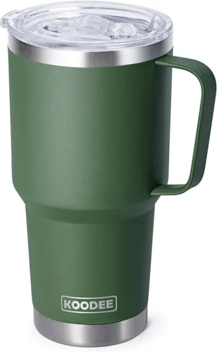 Vista 17 de koodee Vaso Tumbler Delgado de Acero Inoxidable de 20 oz con Aislamiento de Doble Pared, Vaso Tumbler Delgado para Agua para Café, Té (Azul Bebé)