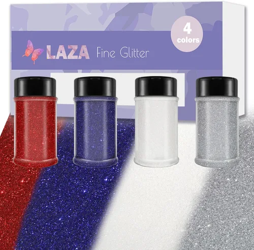 Vista 9 de Laza Polvo de Purpurina Ultra Fino, 4 Colores 320ml Purpurina para Manualidades Lentejuelas, Purpurina Extra Fina Violeta Amethyst PET para Resina