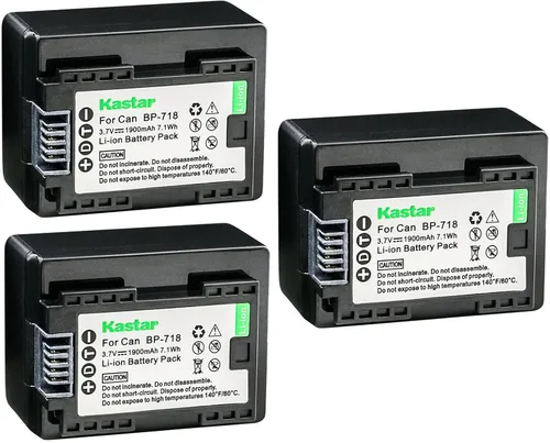 Vista 4 de Kastar Paquete de 1 batería BP-718 de 3.7 V 1900 mAh de repuesto para Canon VIXIA HF R600 HFR600, VIXIA HF R700 HFR700, VIXIA HF R800 HFR800, LEGRIA