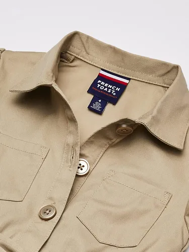 Vista 2 de French Toast camisa-vestido de safari para niña