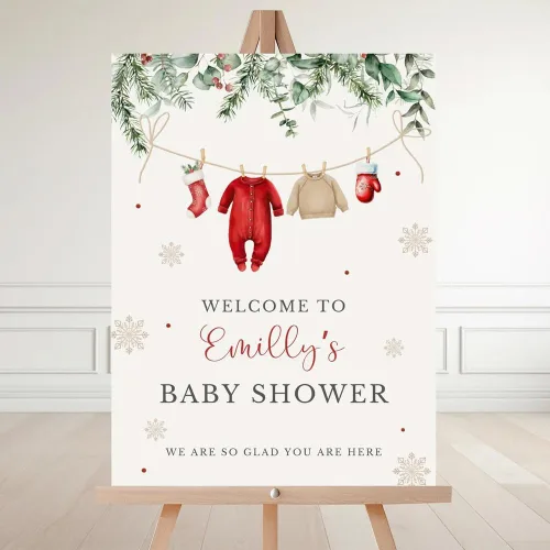 Vista 6 de Letrero de bienvenida personalizado para baby shower, cartel de bienvenida de Oh Baby Fall Baby Shower, póster de ducha de recién nacido con flores