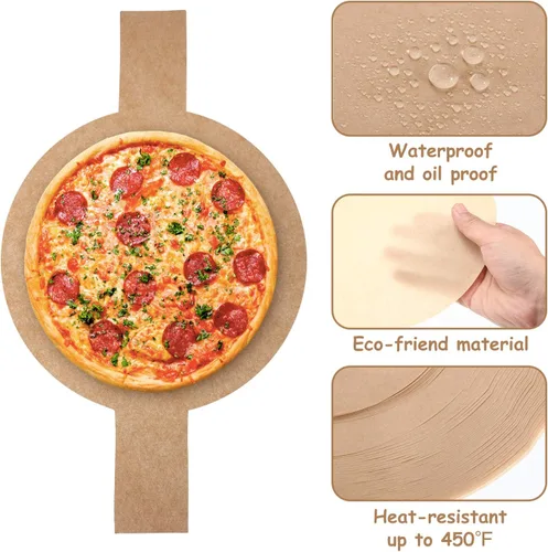 Vista 3 de 120 piezas de forros de molde para pastel circular precortados, papel de pergamino redondo antiadherente con lengüetas de elevación para hornear