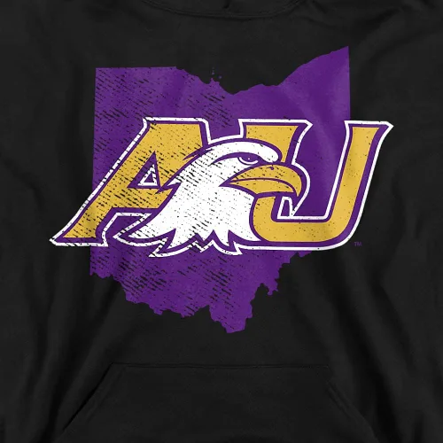 Vista 9 de Ashland University - Sudadera con capucha oficial de State Shape para niños y niñas