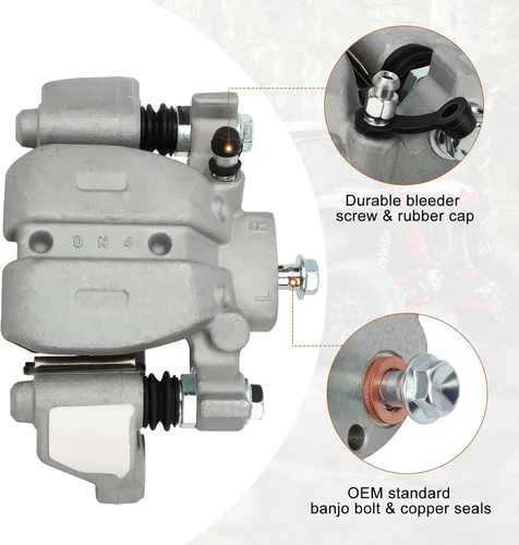 Vista 5 de M MATI Juego de pinzas de freno de disco trasera derecha y pastillas sinterizadas para Honda Pioneer 1000 Talon 1000 1000X 1000R SXS1000 2016-2023