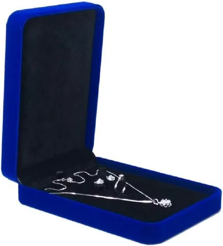 Vista 4 de Conjuntos de Joyería de Boda Caja de Terciopelo Collar Pendiente Anillo Estuche de Exhibición Soporte de Almacenamiento (Beige)