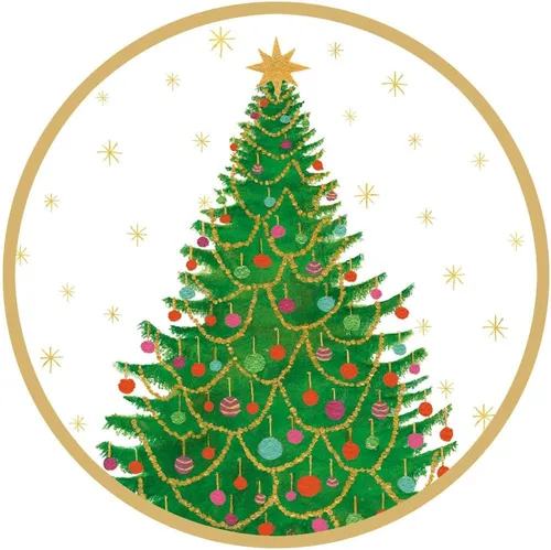 Vista 4 de Platos llanos Merry And Bright - 8 por paquete