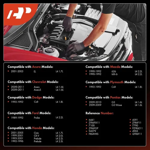 Vista 2 de A-Premium Bujías de Iridio Platino (Paquete de 4) Compatibles con Honda CR-V, Civic, Prelude & Chevrolet Aveo, Aveo5 & Acura EL & Dodge Colt & Ford